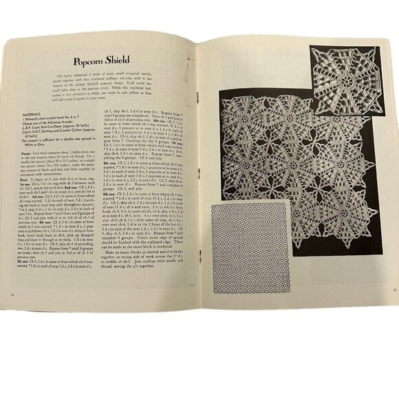 POPCORN CROCHET BEDSPREAD DESIGNS DOVER NEEDLEWORK By Rita Weiss Very Good Read - Picture 6 of 13
